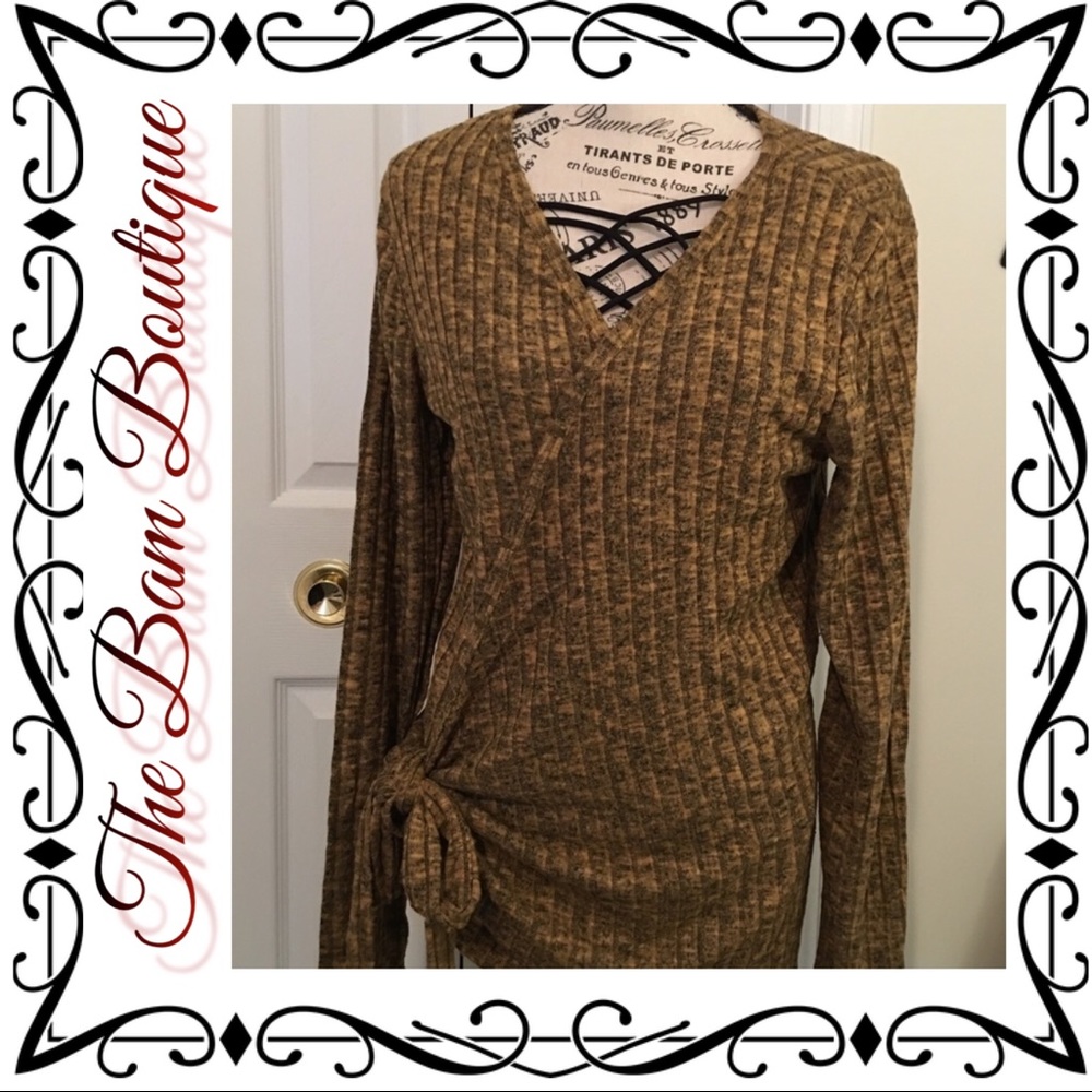 Plus Size Mustard Wrap Cardigan